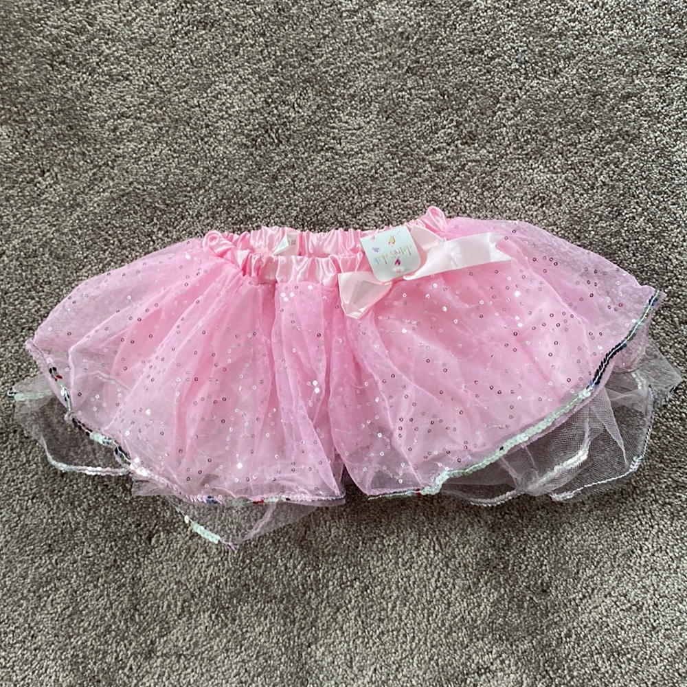 Claire’s Club Pink Sequin Tutu Skirt Costume Party Dancewear SIZE OS